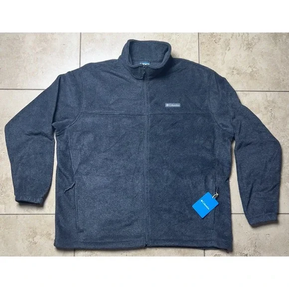 Columbia Sportswear Gray Fleece Pockets Full Zip Jacket Adult Regular Size XXL - Picture 2 of 11